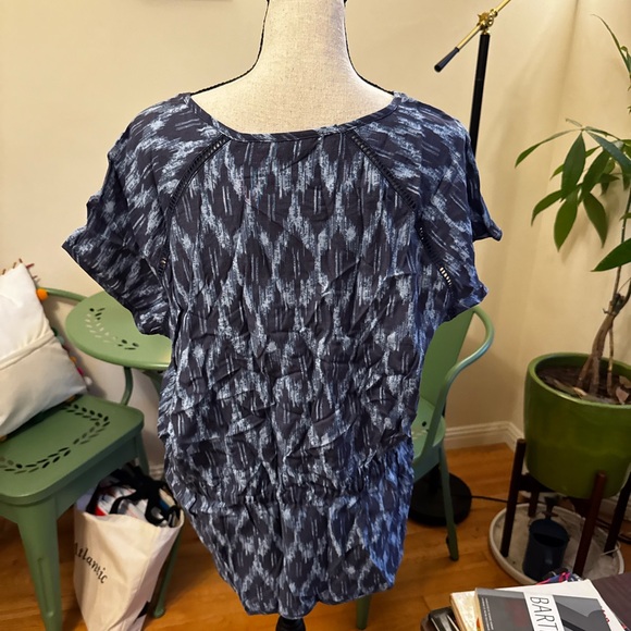Toad&Co Navy Patterned Blouse - Picture 2 of 3